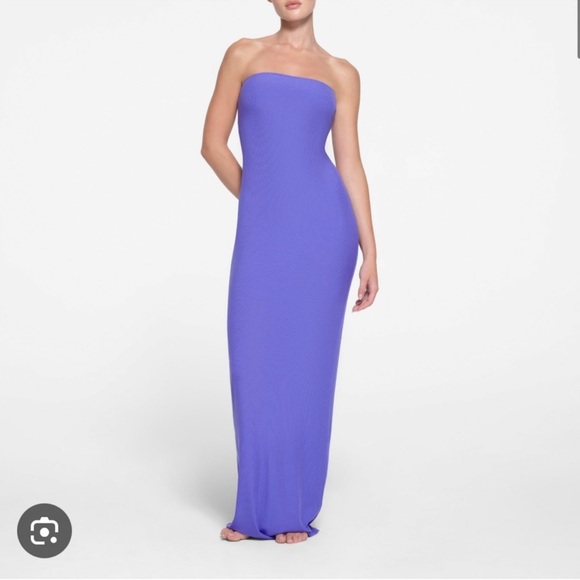 NWT SKIMS Soft Lounge Tube Dress XS Tanzanite (purple) - Picture 1 of 3